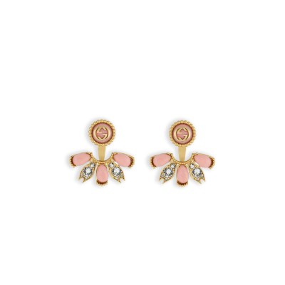 GUCCI PINK RESIN EARRINGS 